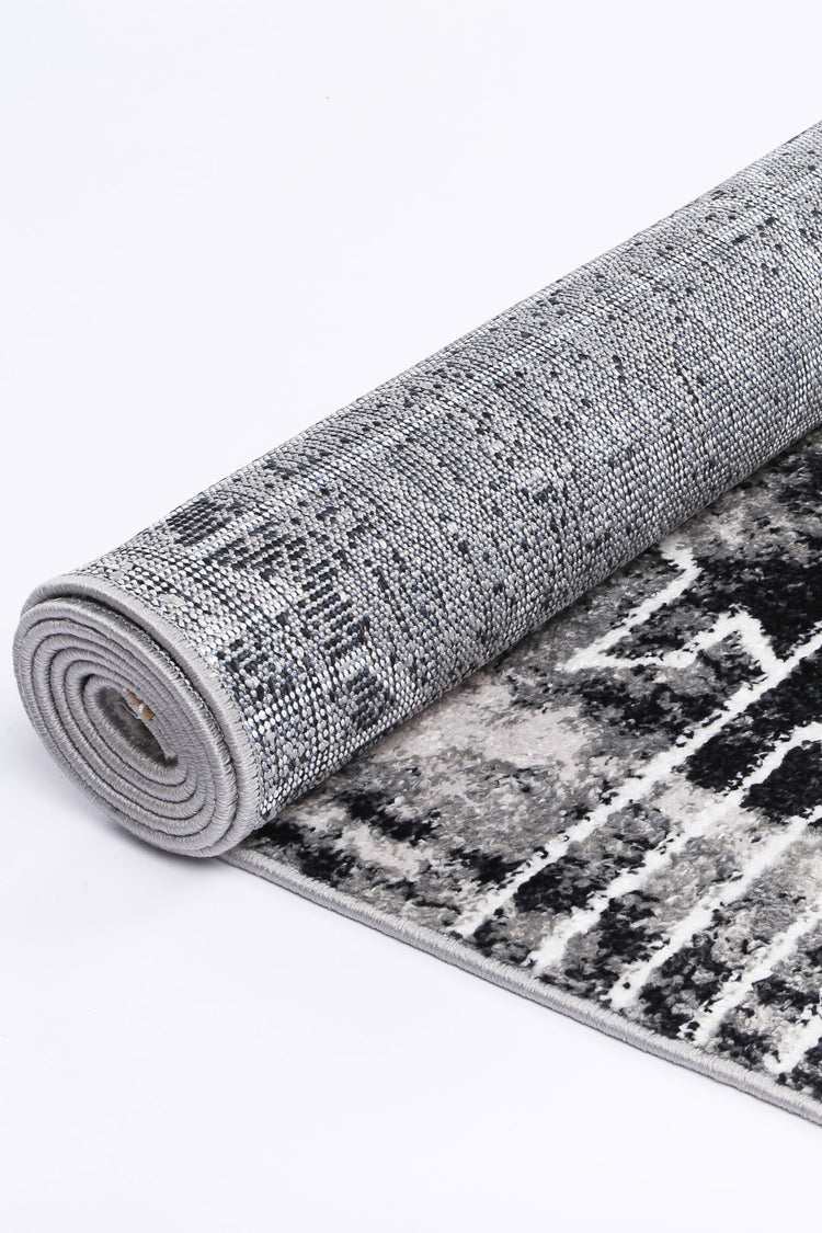 Windjana Transitional Geometric Grey Rug