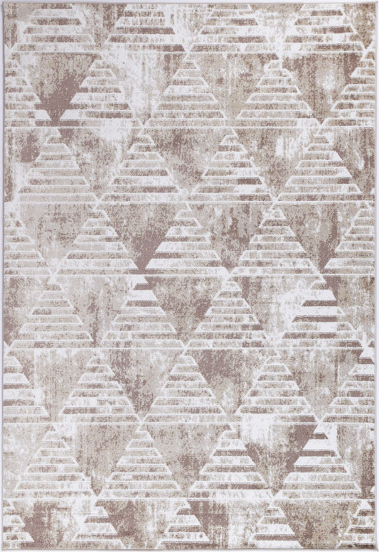 Windjana Transitional Geometric Latte Rug
