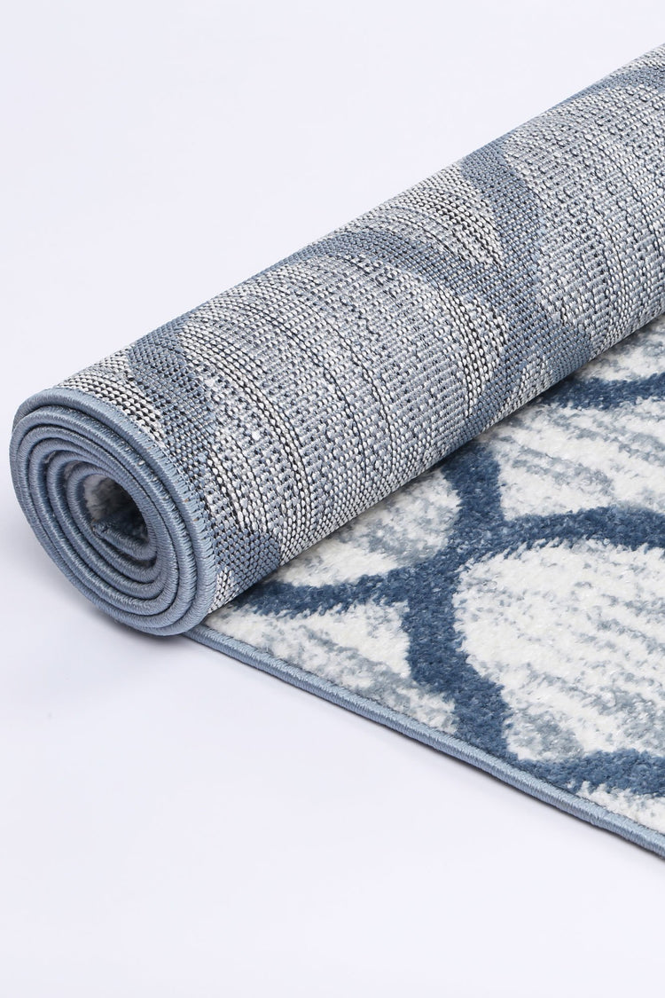 Windjana Lattice Blue Rug