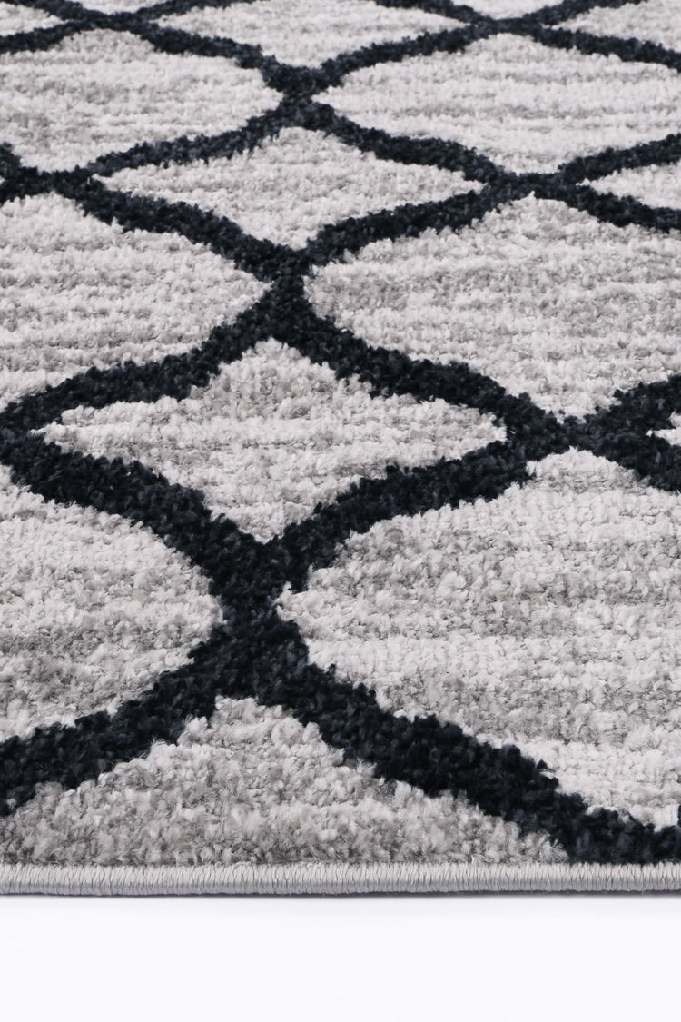 Windjana Lattice Charcoal Rug