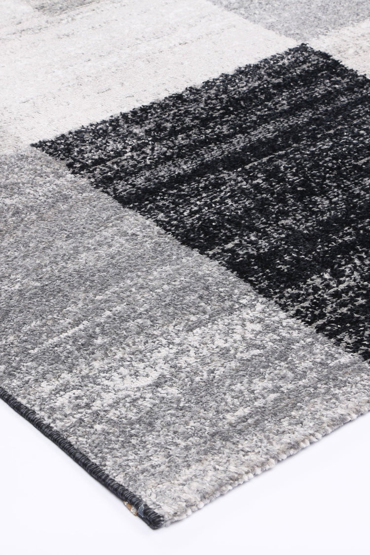Windjana Abstract Geometric Grey Rug