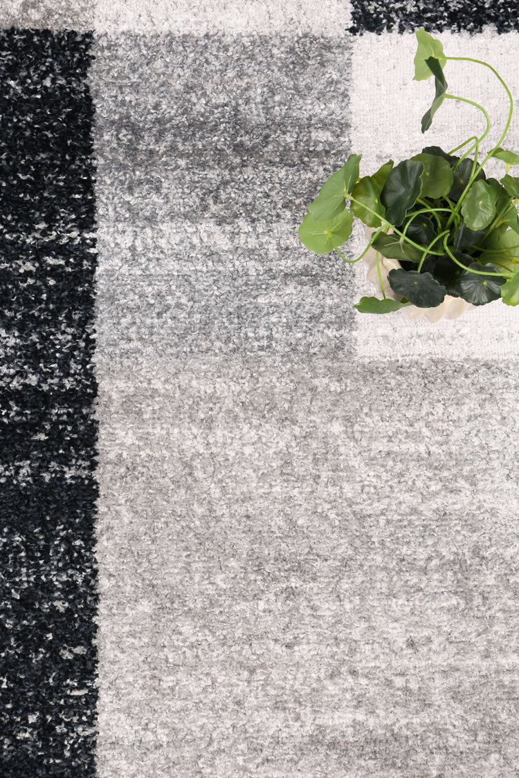 Windjana Abstract Geometric Grey Rug