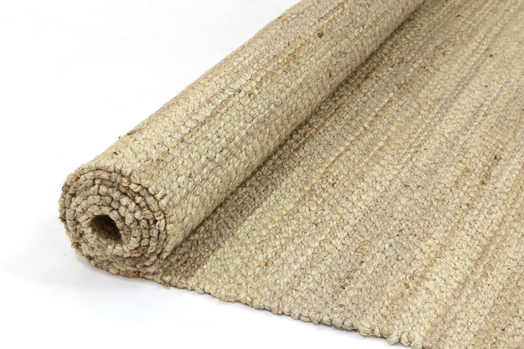 Malmo Beige Stipe Natural Jute Rug