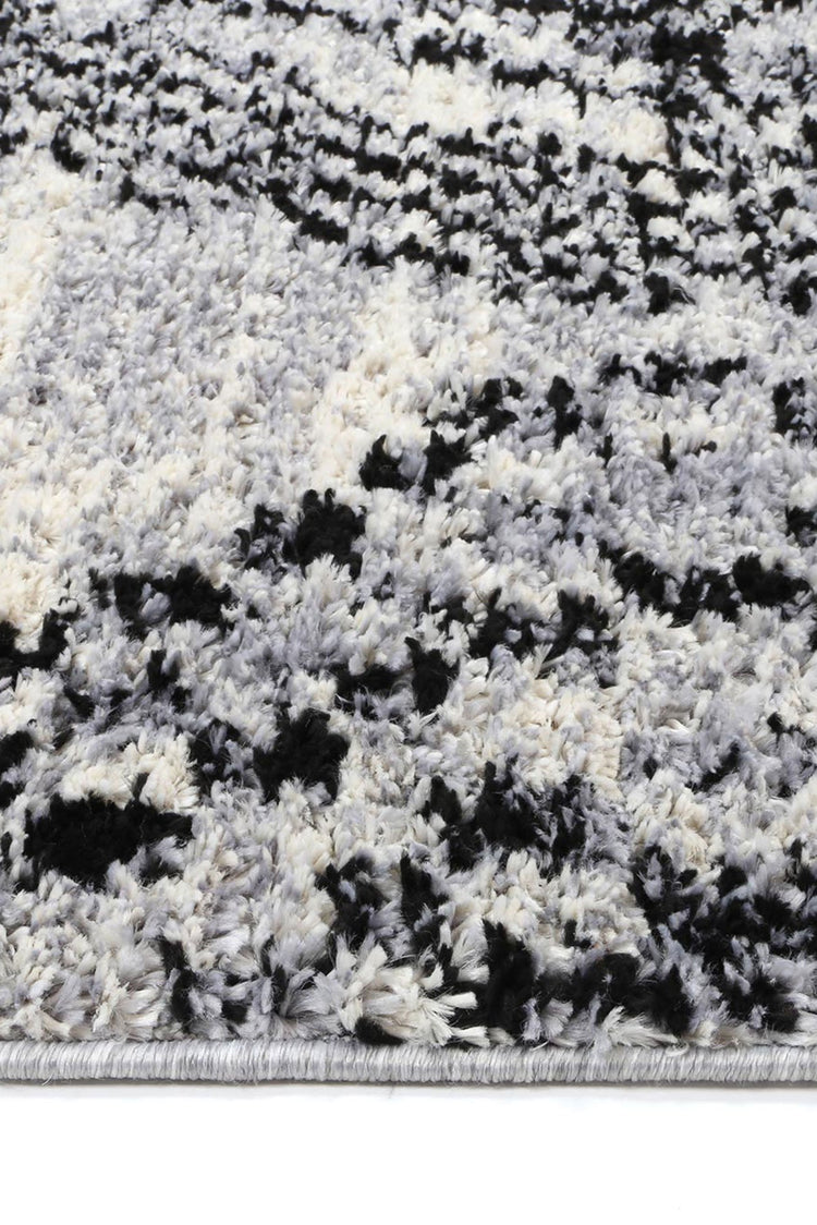 Myk Grey Boho Diamond Rug