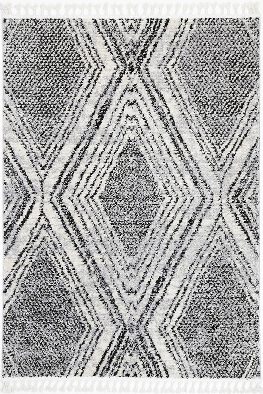 Myk Black White Geometric Rug
