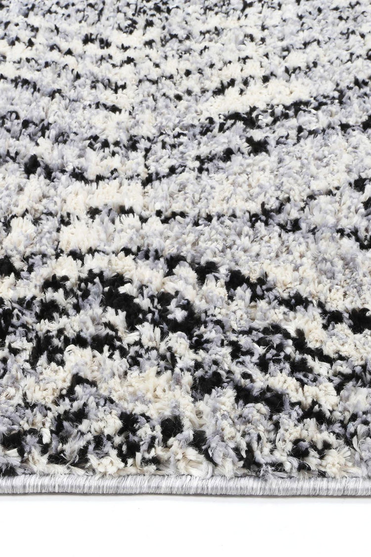 Myk Black White Geometric Rug