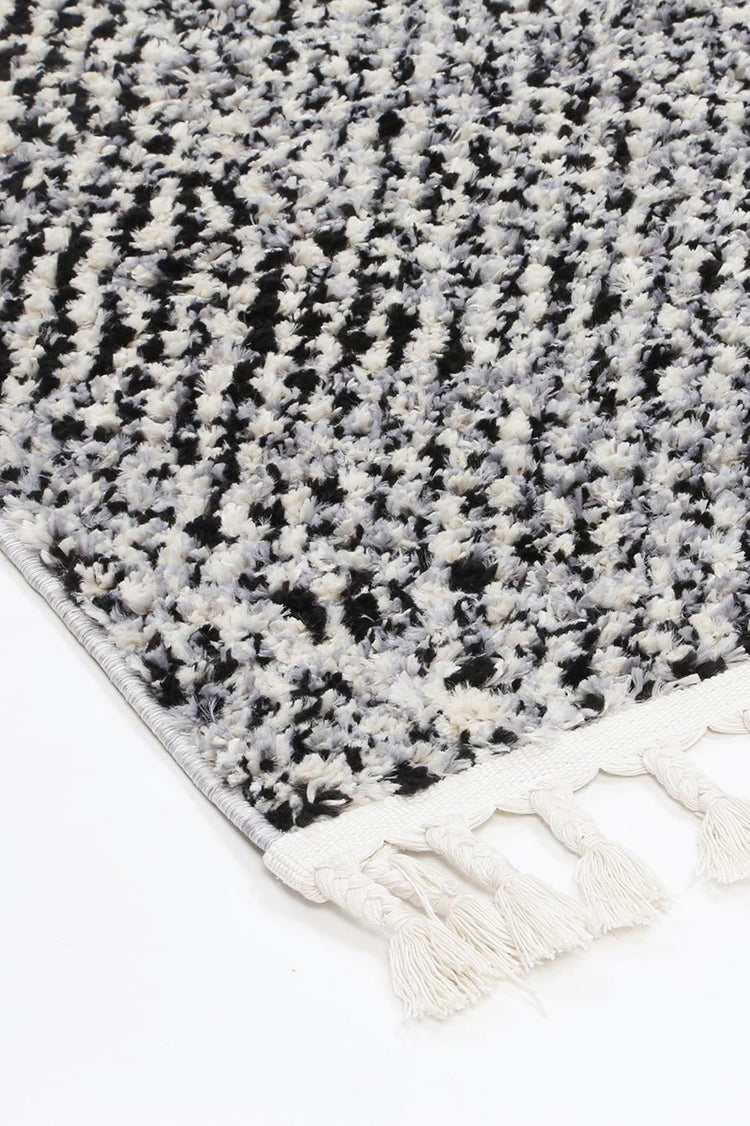 Myk Black White Geometric Rug