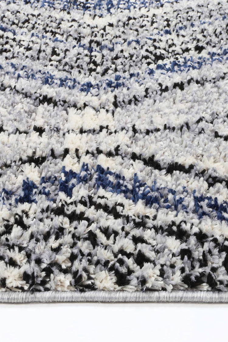 Myk Navy Blue Geometric Rug