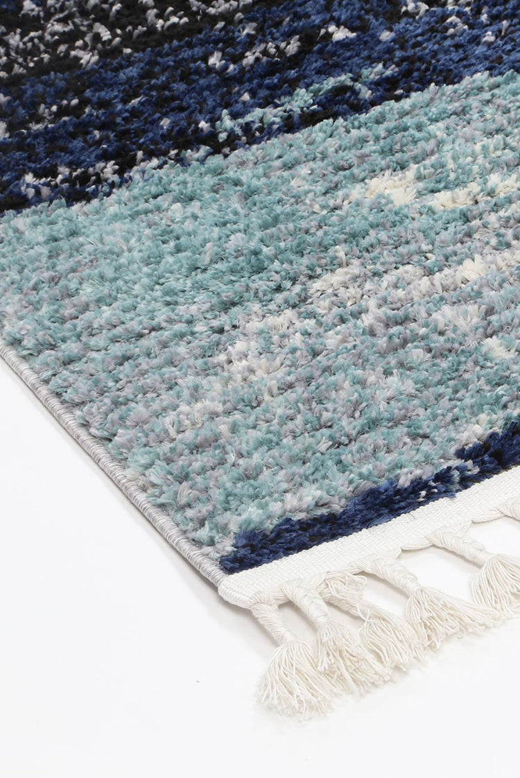 Myk Navy Blue Abstract Rug
