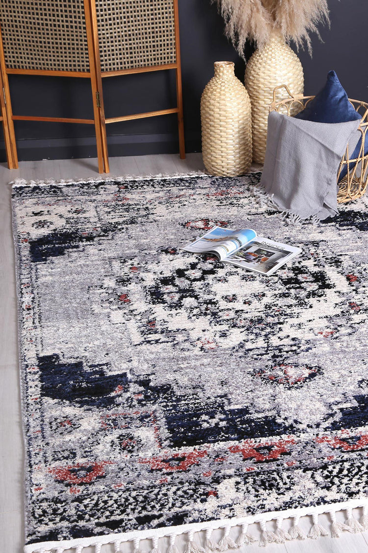 Myk Blue Grey Oriental Rug