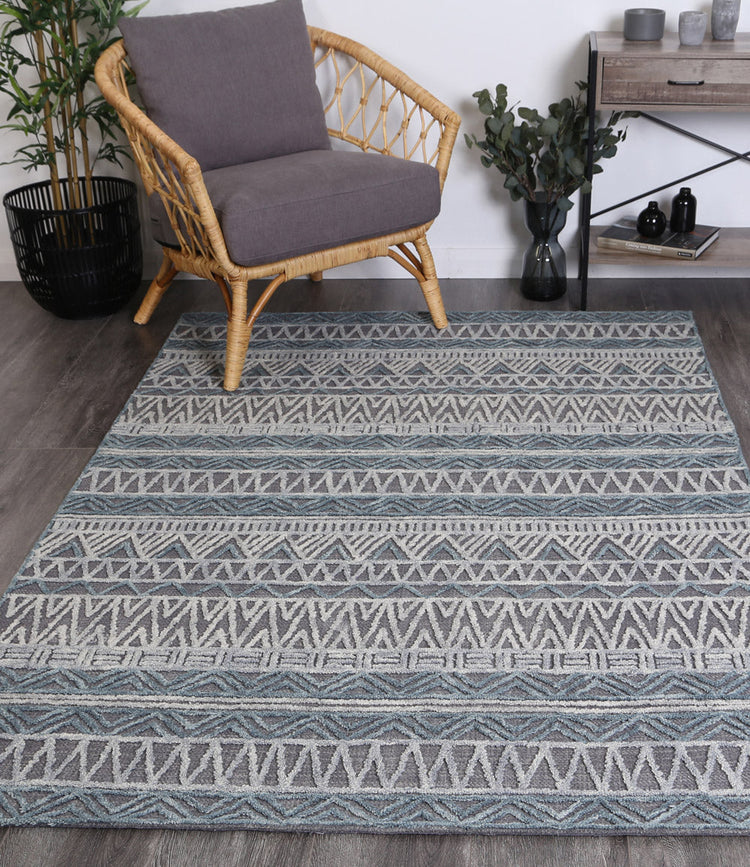 Mirabella Cazorla Charcoal Contemporary Rug
