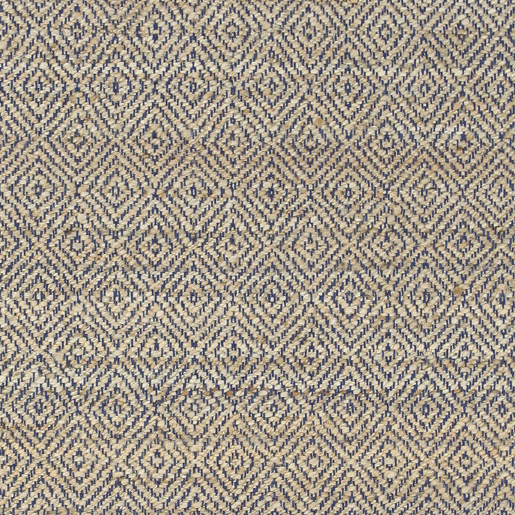 Oslo Navy Jute Diamonds Flat Weave Rug