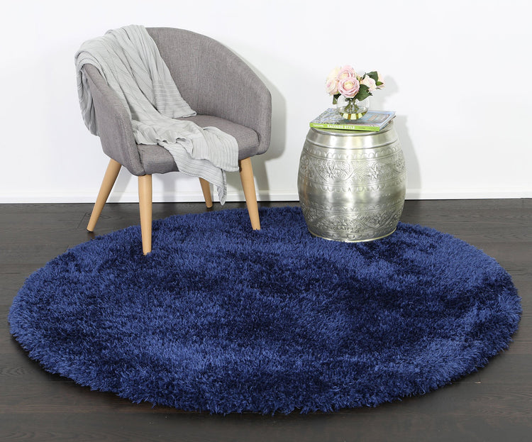 Flokati Shag Rug Navy