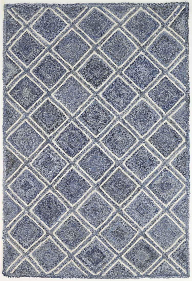 Artisan Blue Natural Parquetry Rug