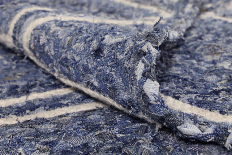 Artisan Blue Natural Parquetry Rug