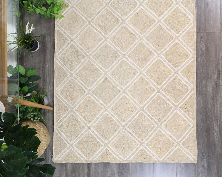 Artisan Beige Natural Parquetry Rug