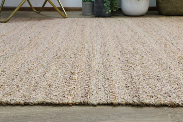 Oslo Pearl Jute Diamonds Flat Weave Rug