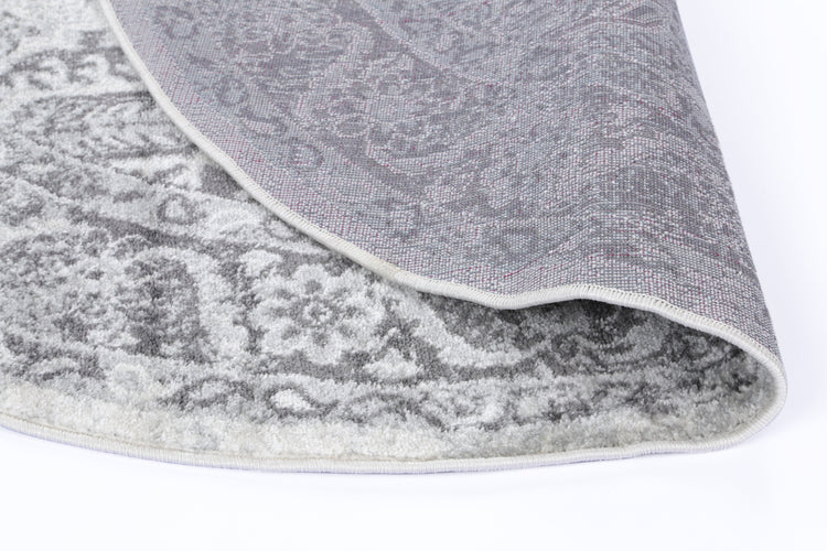 Ligures White Grey Traditional Rug