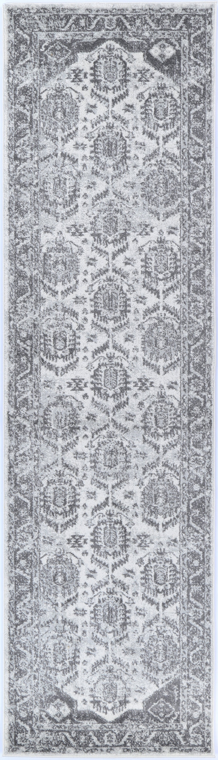 Ligures White Grey Traditional Rug