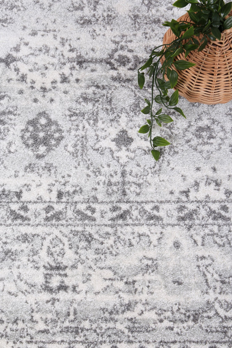 Ligures Grey White Ancient Rug