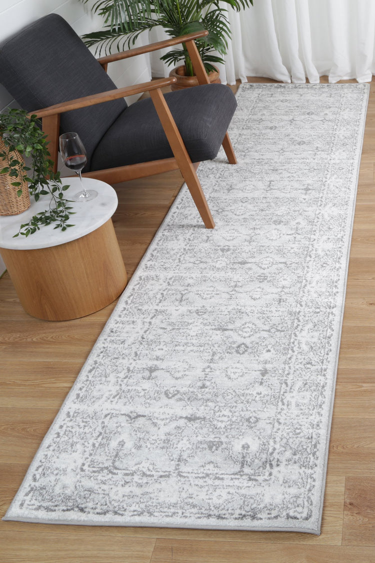 Ligures Grey White Ancient Rug