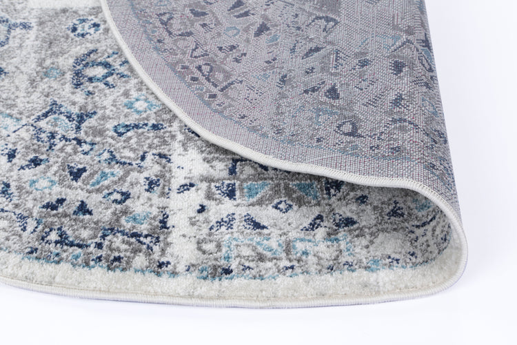 Ligures Cream Blue Traditional Rug