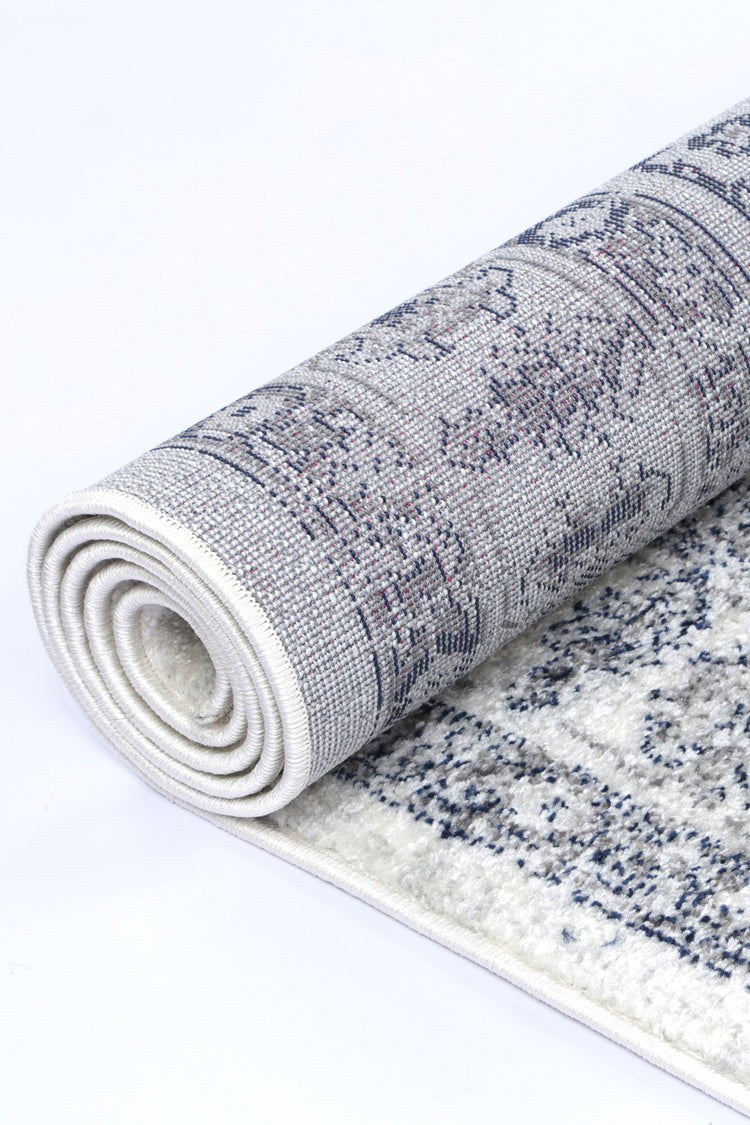 Ligures Navy Cream Traditional Rug