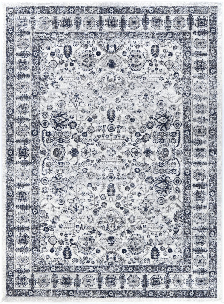 Ligures Navy Cream Traditional Rug