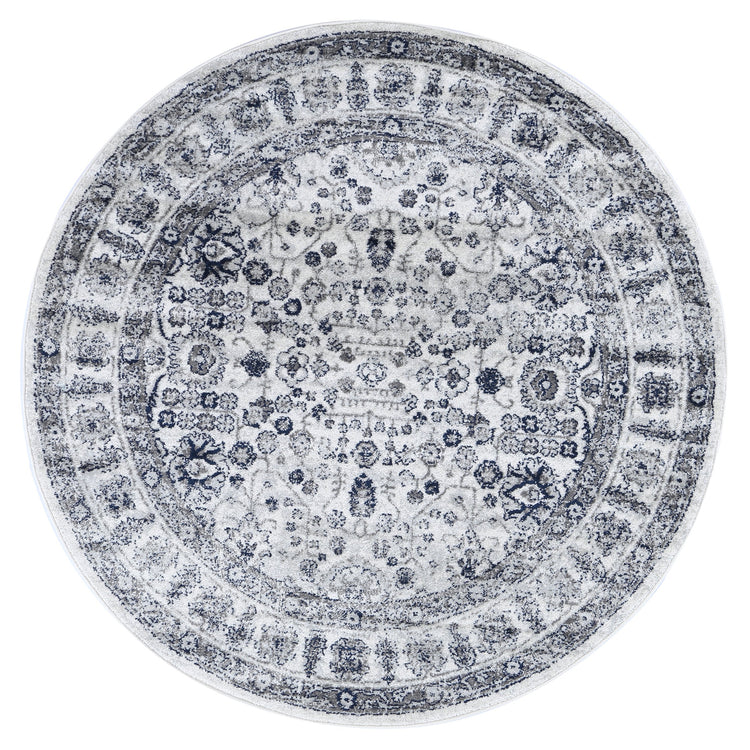 Ligures Navy Cream Traditional Rug