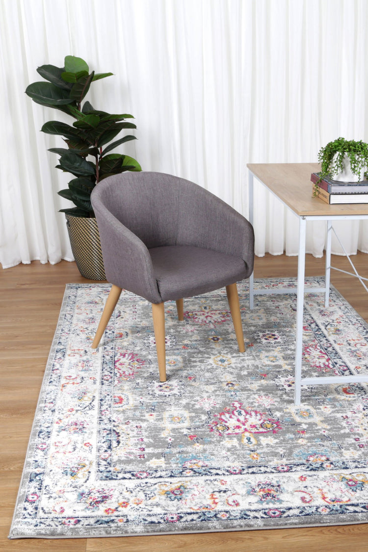 Ligures Grey Multi Traditional Rug