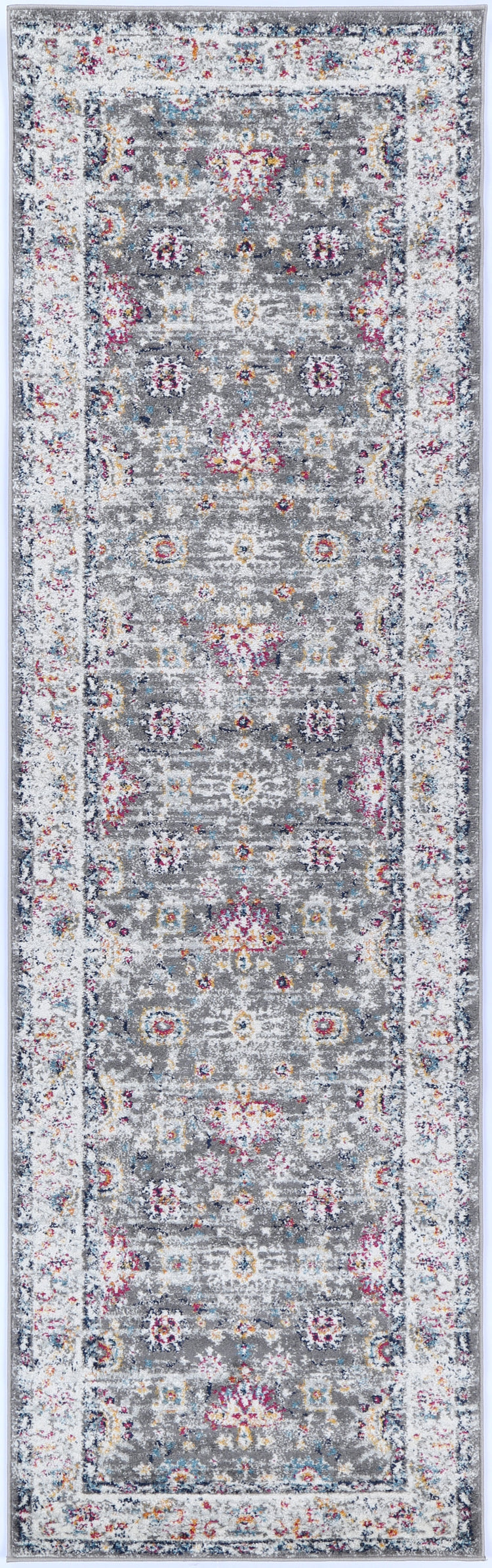 Ligures Grey Multi Traditional Rug