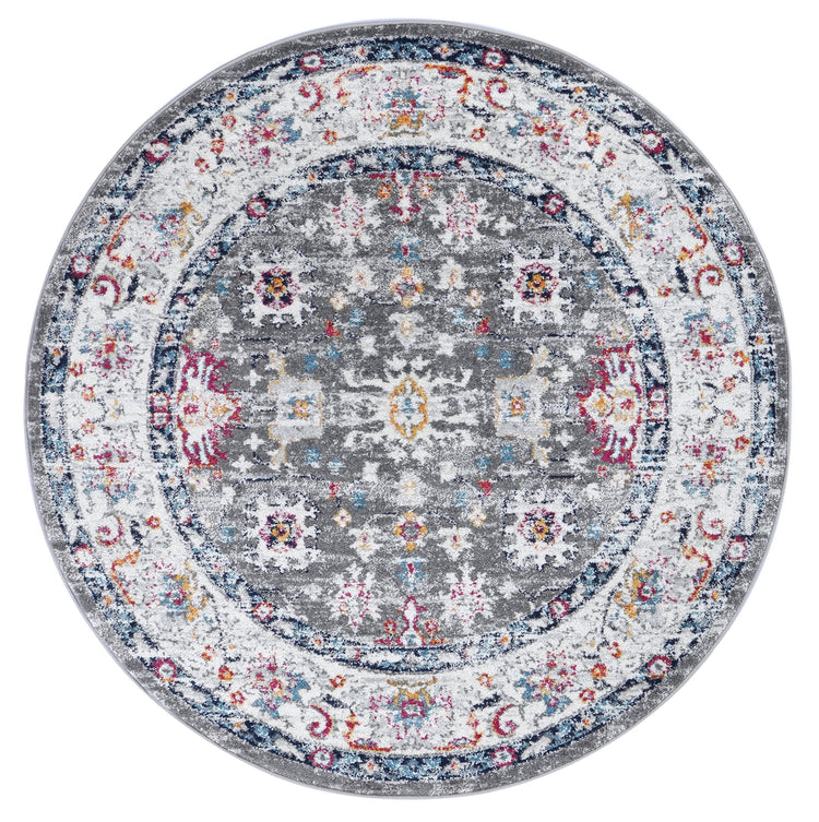 Ligures Grey Multi Traditional Rug