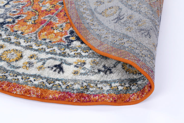 Ligures Rust Multi Traditional Rug