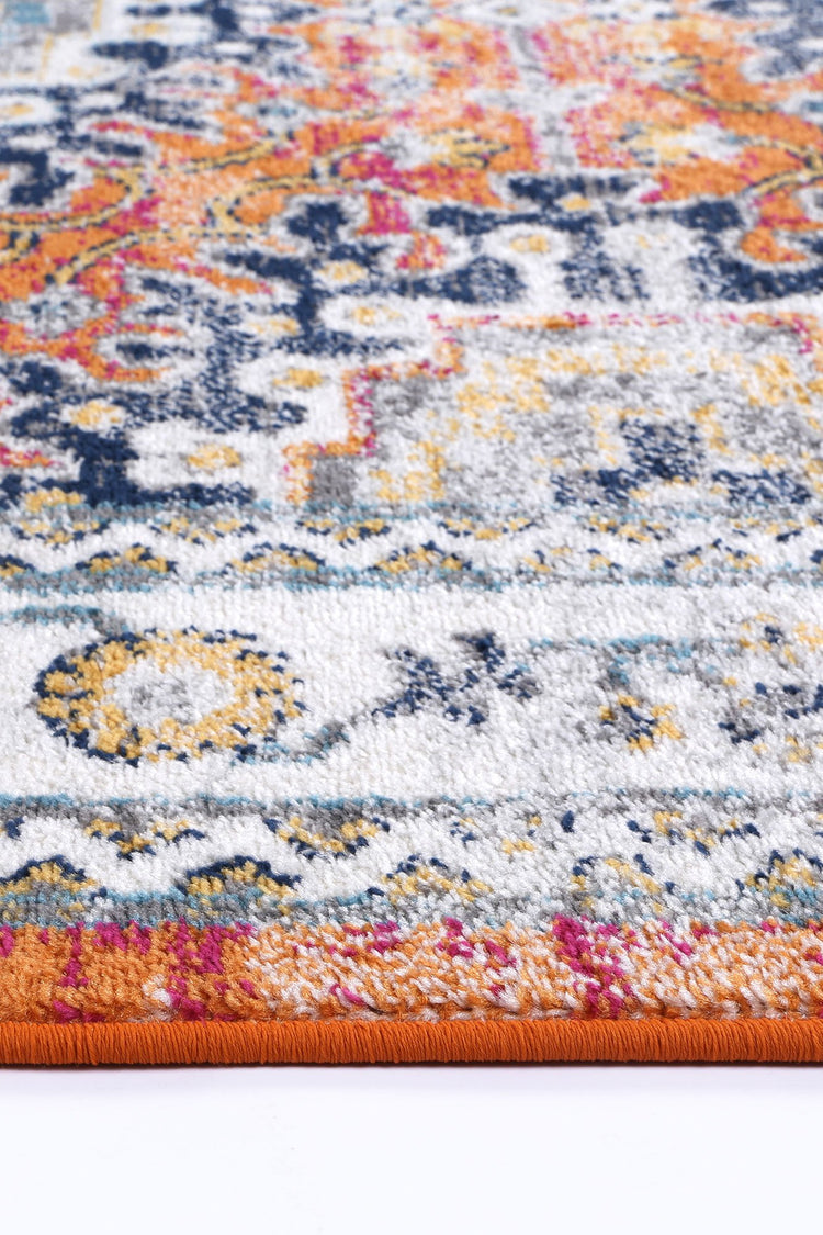 Ligures Rust Multi Traditional Rug