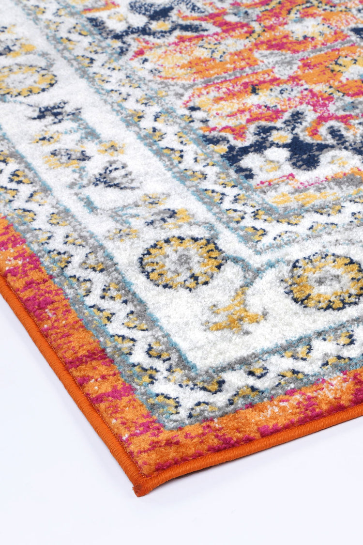 Ligures Rust Multi Traditional Rug