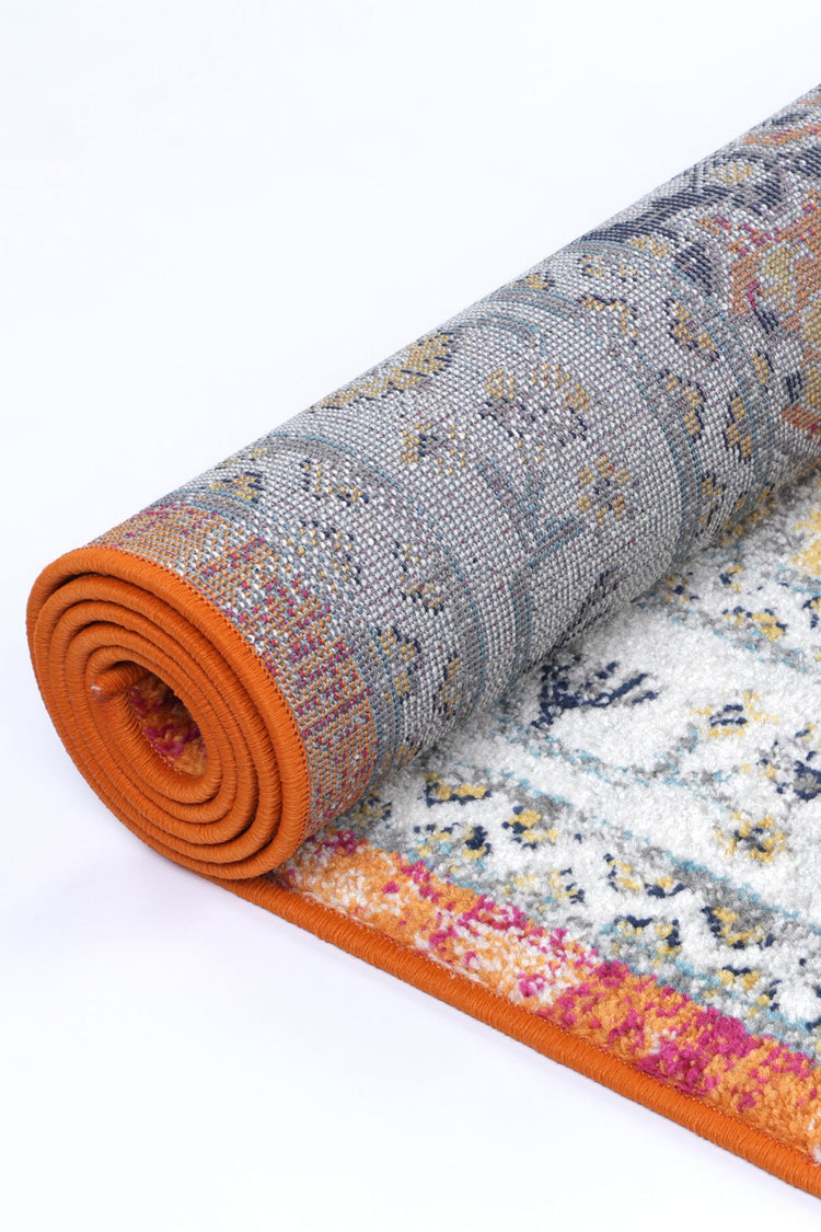 Ligures Rust Multi Traditional Rug