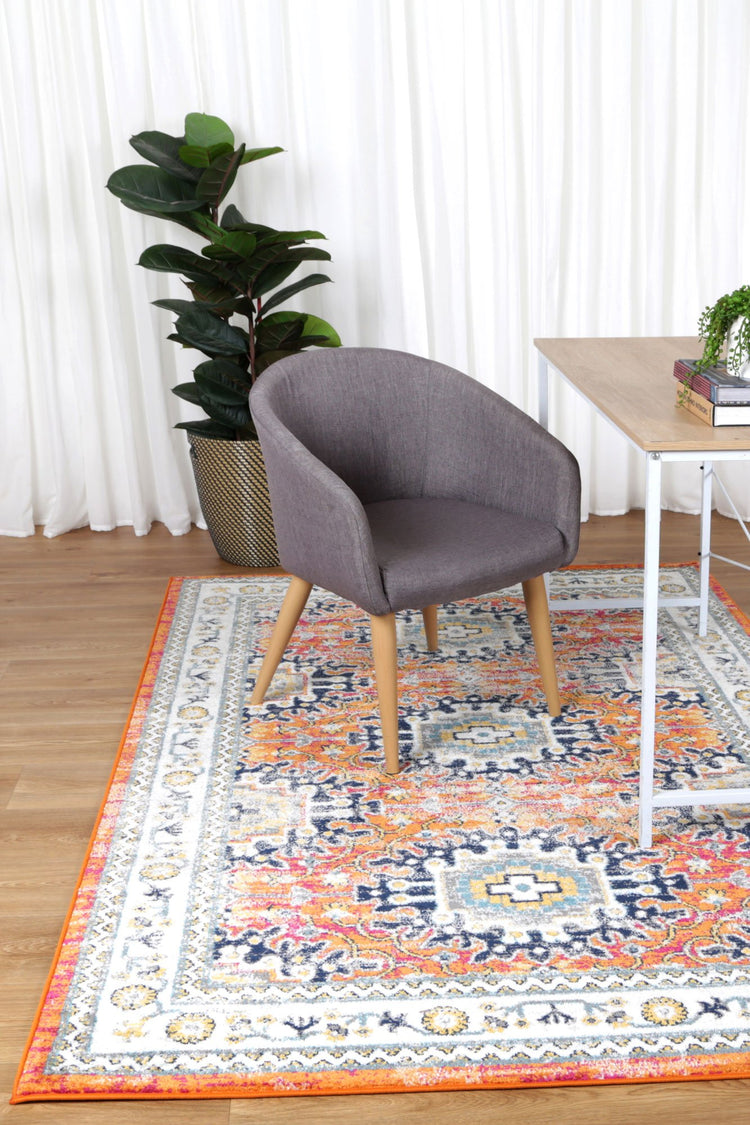 Ligures Rust Multi Traditional Rug