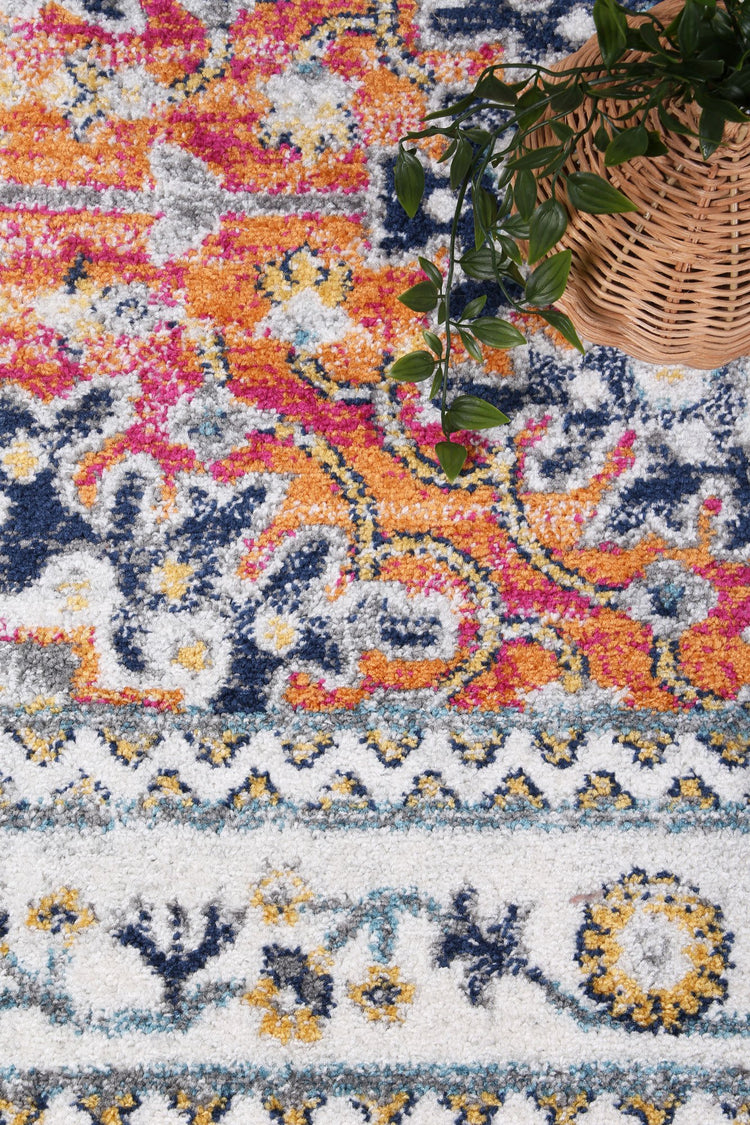 Ligures Rust Multi Traditional Rug