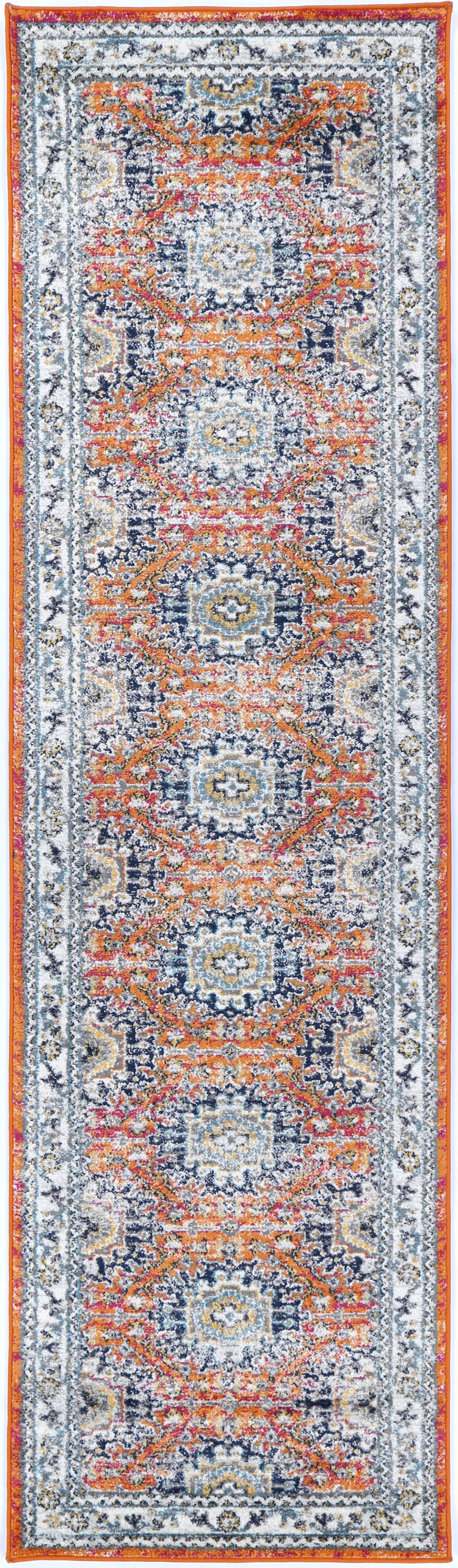 Ligures Rust Multi Traditional Rug