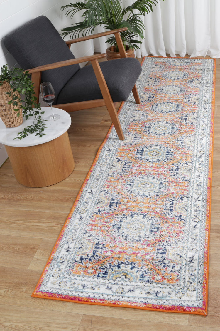 Ligures Rust Multi Traditional Rug