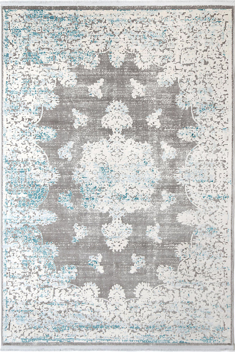 Rapsody Medallion Blue Rug