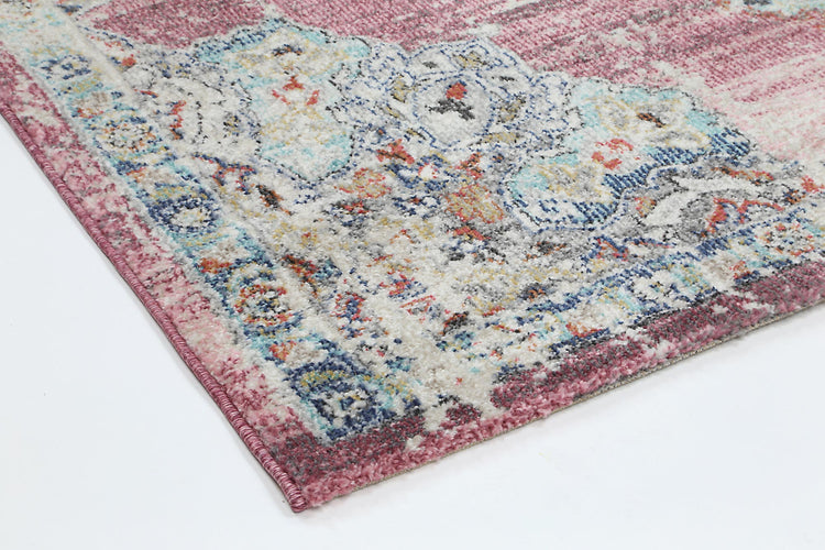 Hollow Medalion Transitional Blush Rug
