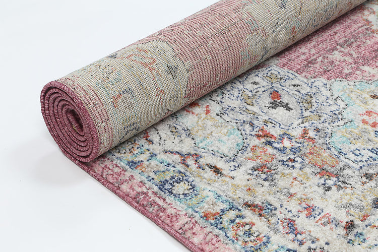 Hollow Medalion Transitional Blush Rug