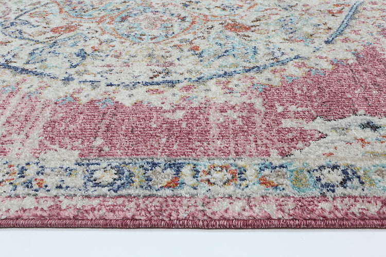 Hollow Medalion Transitional Blush Rug