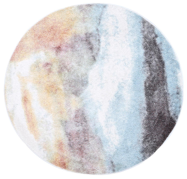 Windsor Water Art Multi Round Rug