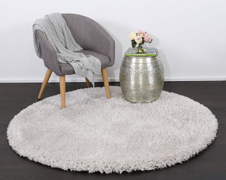 Flokati Shag Rug Silver