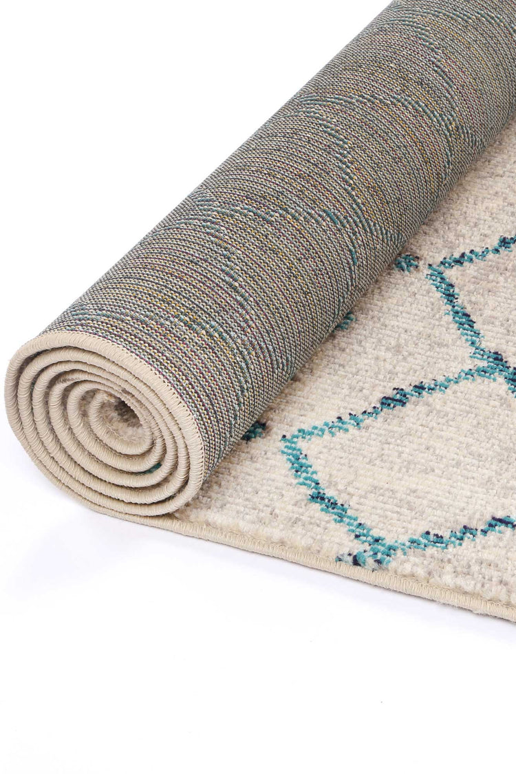 Micah Blue Lattice Rug