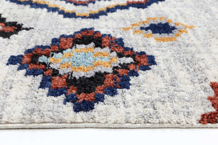 Boho Moroccan Agadir White Rug