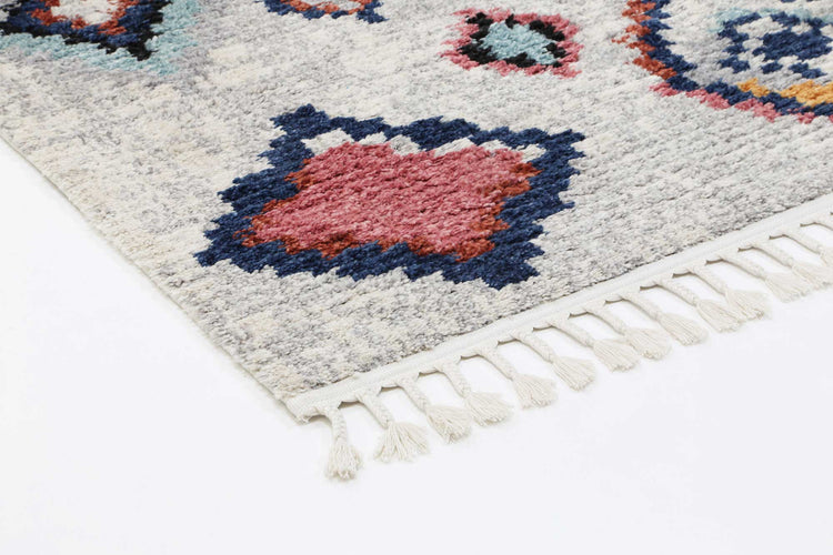 Boho Moroccan Agadir White Rug