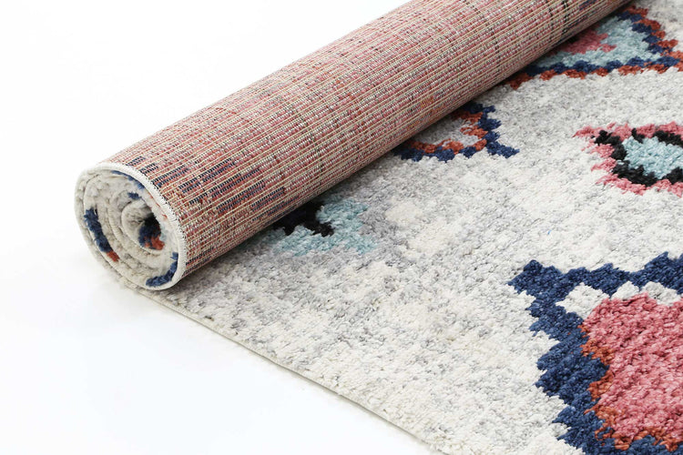 Boho Moroccan Agadir White Rug